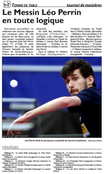 2016-06-06 - Répulicain Lorrain - Pages Sport - tournoi de Maizières